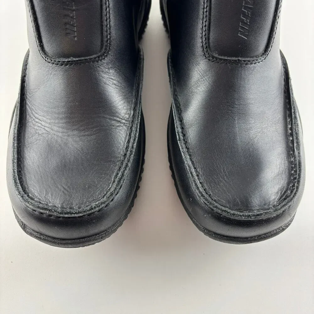 Baffin Ease Mens Black Leather Slip On Ankle Boots Comfort Work Size 9
